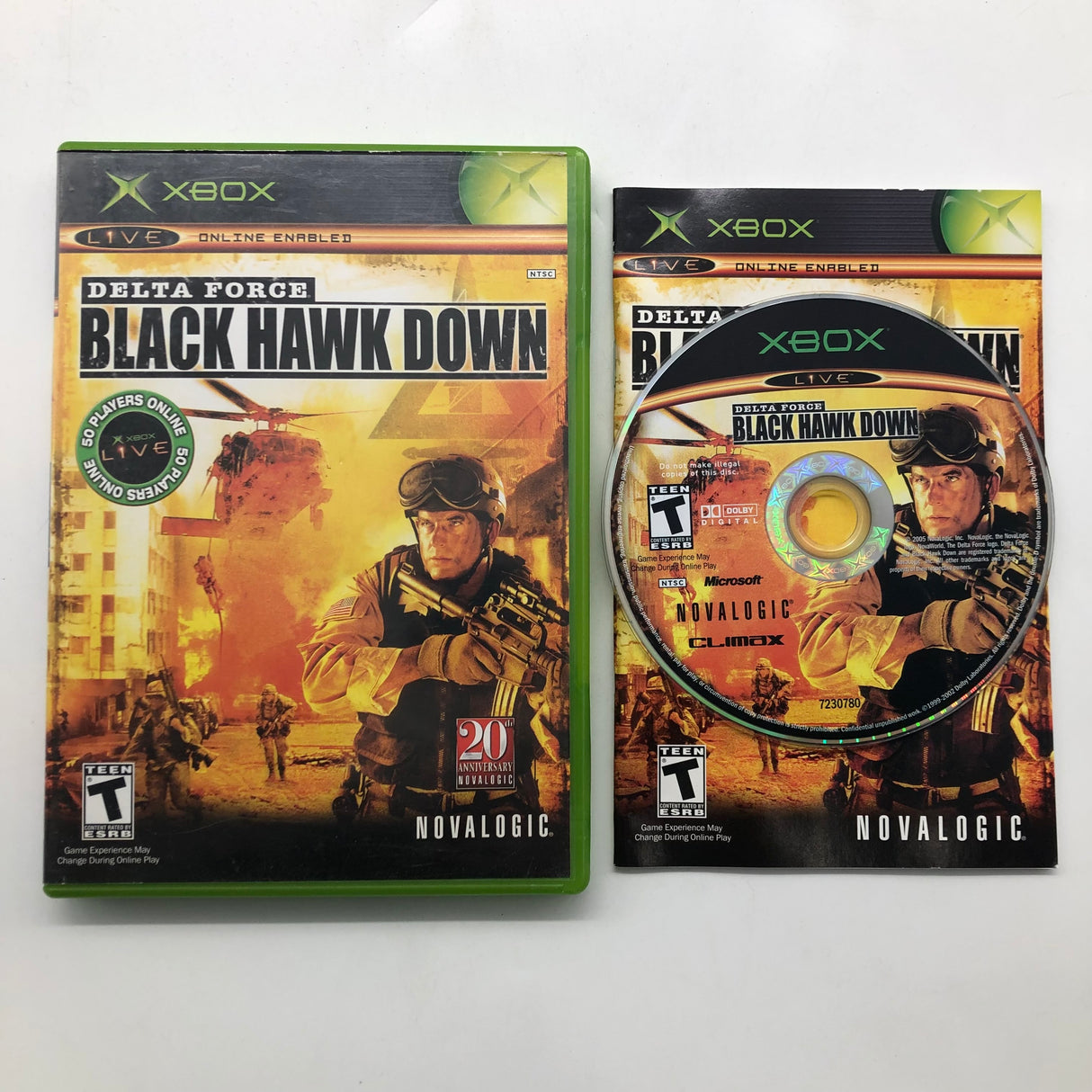 Delta Force Black Hawk Down Xbox Original Game + Manual PAL