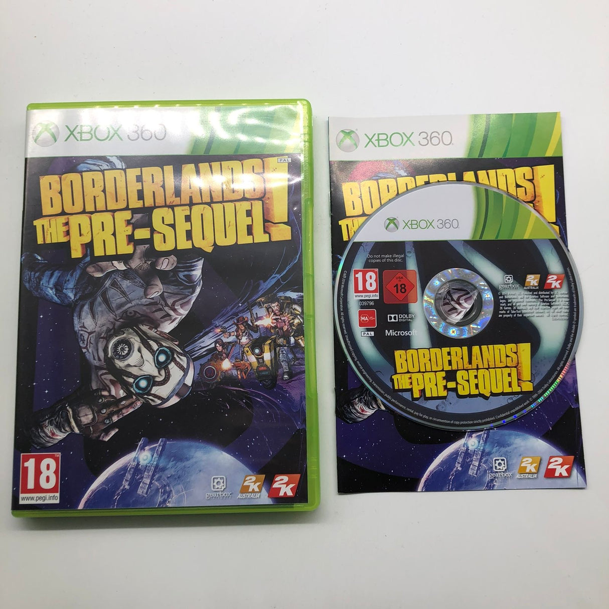 Borderlands: The Pre-Sequel Xbox 360 Game + Manual PAL