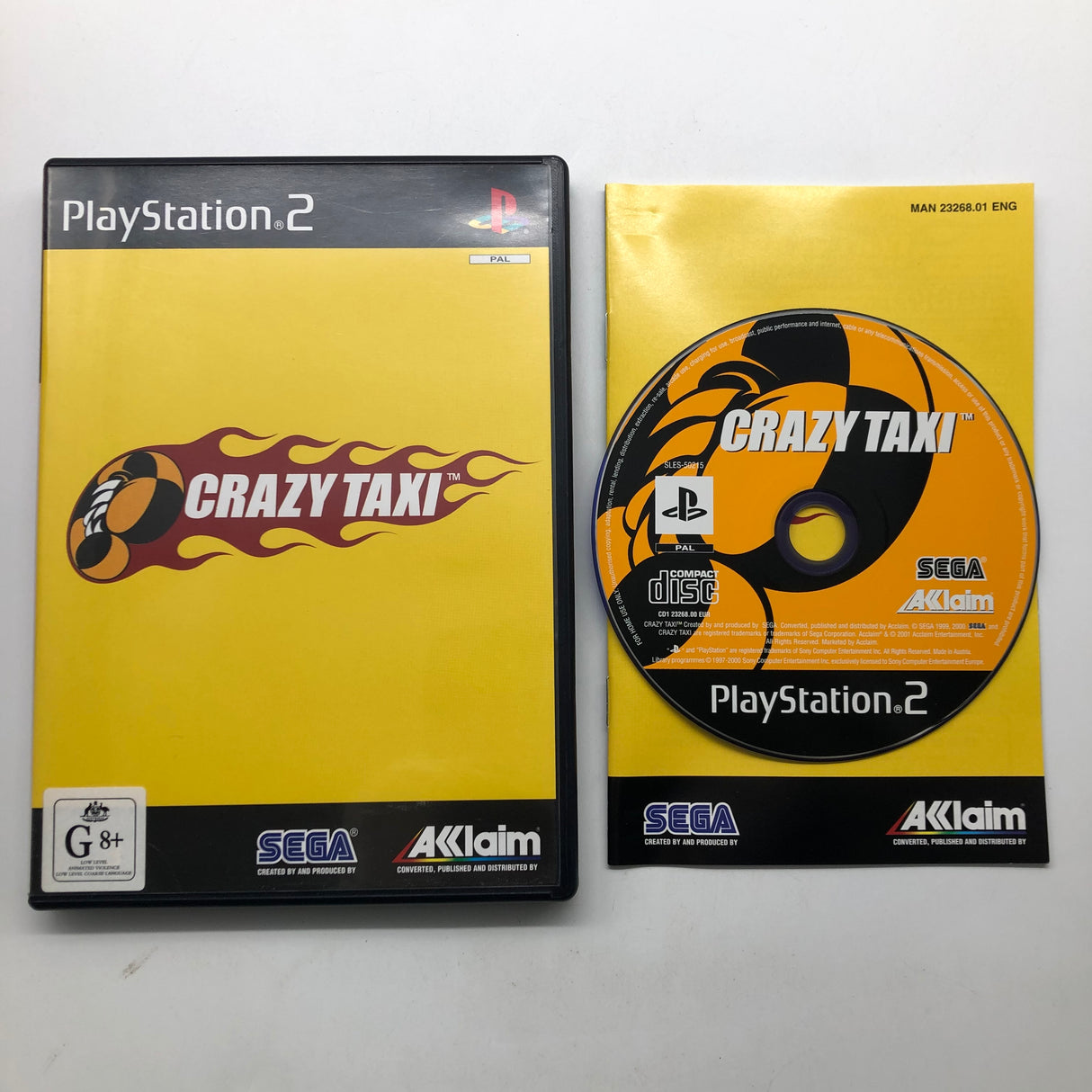 Crazy Taxi PS2 Playstation 2 Game + Manual PAL 25AU4