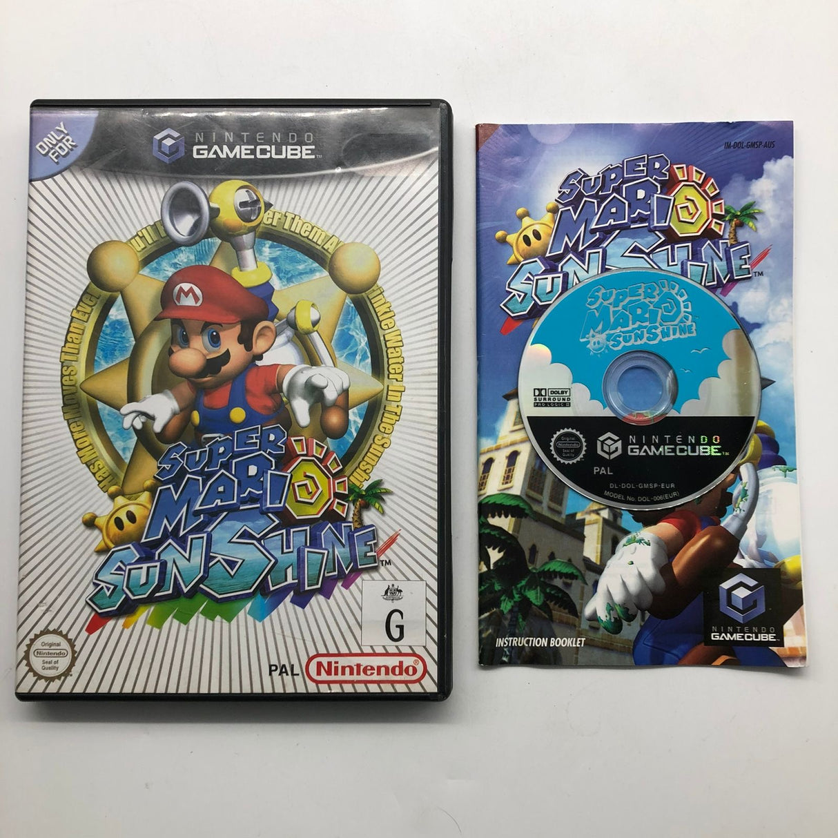 Super Mario Sunshine Nintendo Gamecube Game + Manual PAL 25AU4