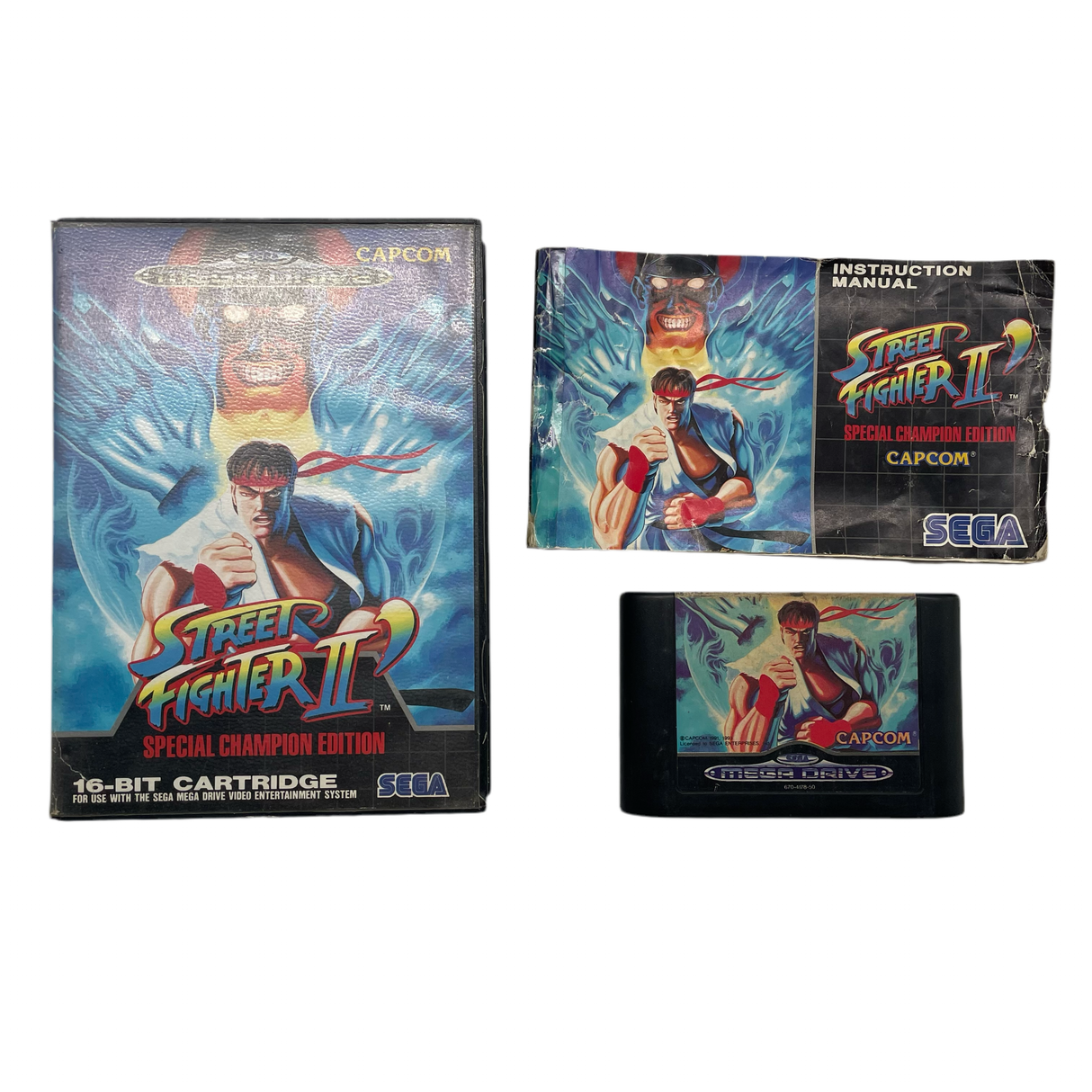 Street Fighter 2 II Special Champion Edition Sega Mega Drive Game + Manual PAL