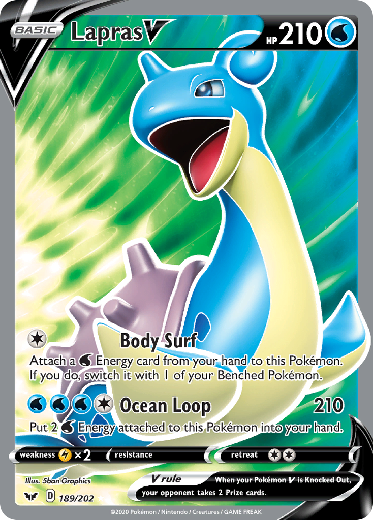 Lapras V (189/202) [Sword & Shield: Base Set]