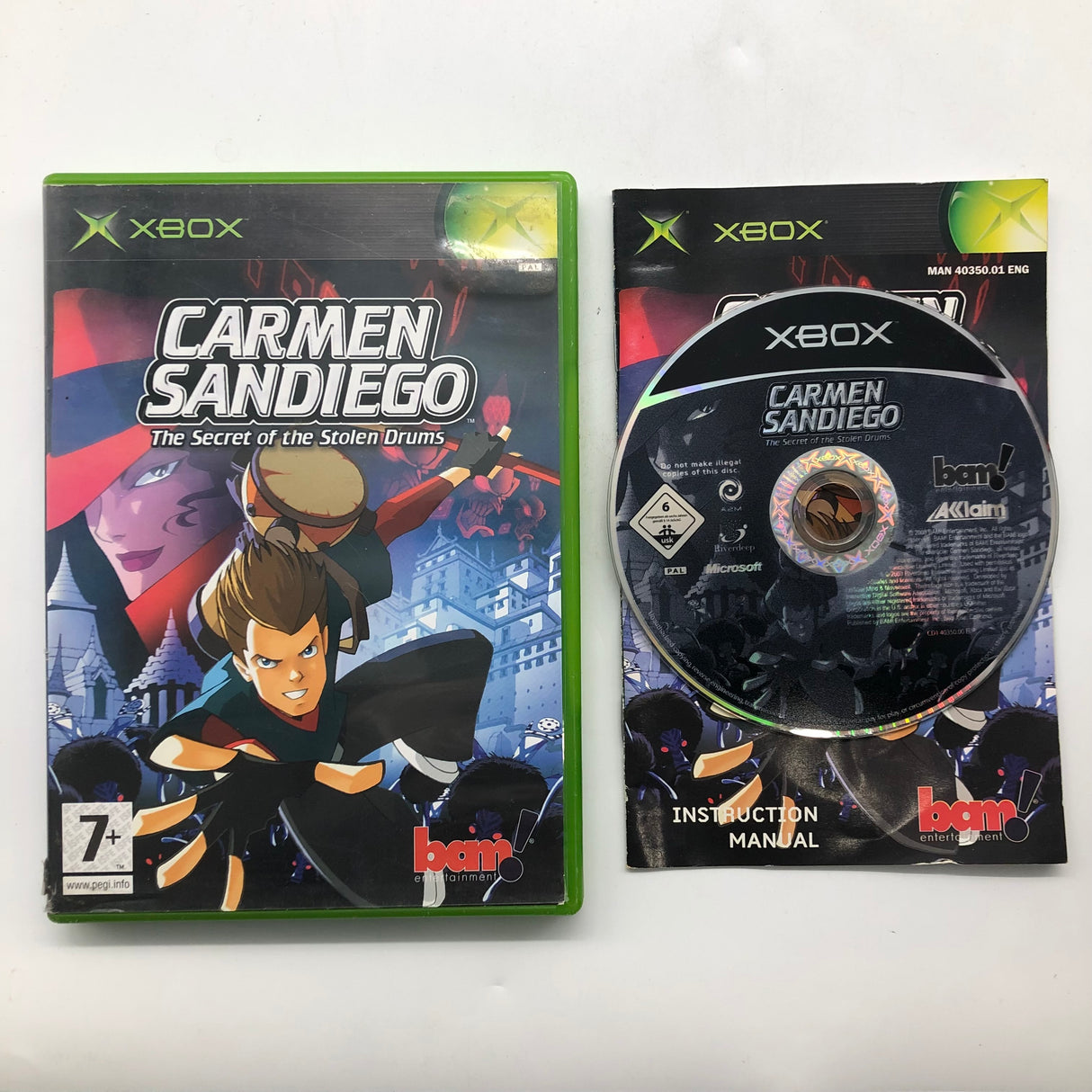 Carmen Sandiego The Secret Of The Stolen Drums Xbox Original Game + Manual PAL