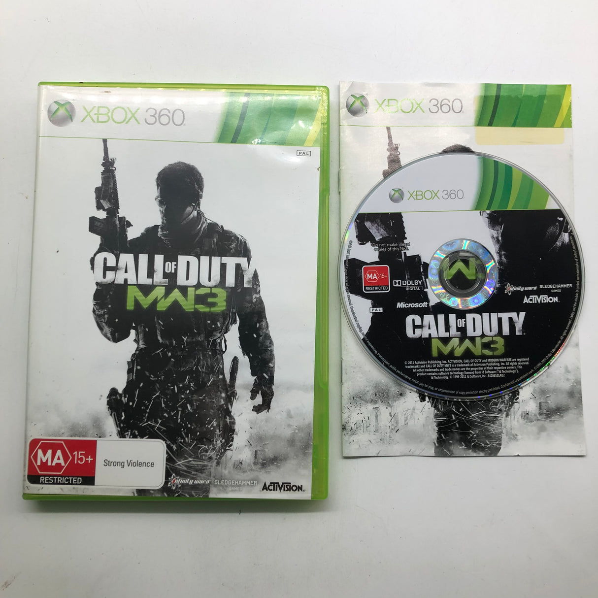 Call of Duty Modern Warfare 3 MW3 Xbox 360 Game + Manual PAL 25AU4