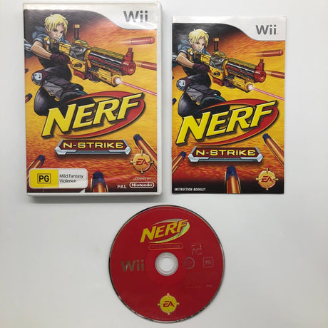 Nerf N-Strike Nintendo Wii Game + Manual PAL 28A4 - Trippy Trades 