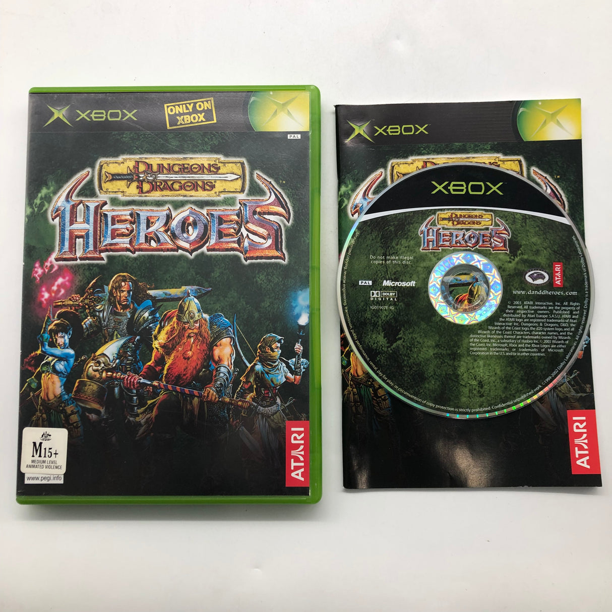 Dungeons & Dragons Heroes Xbox Original Game + Manual PAL