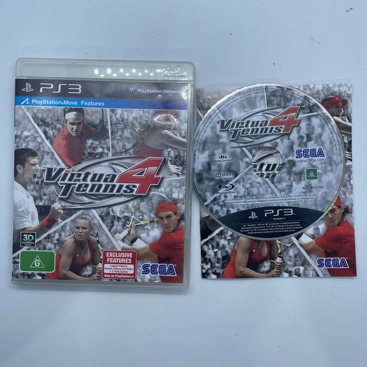 Virtua Tennis 4 PS3 Playstation 3 Game + Manual