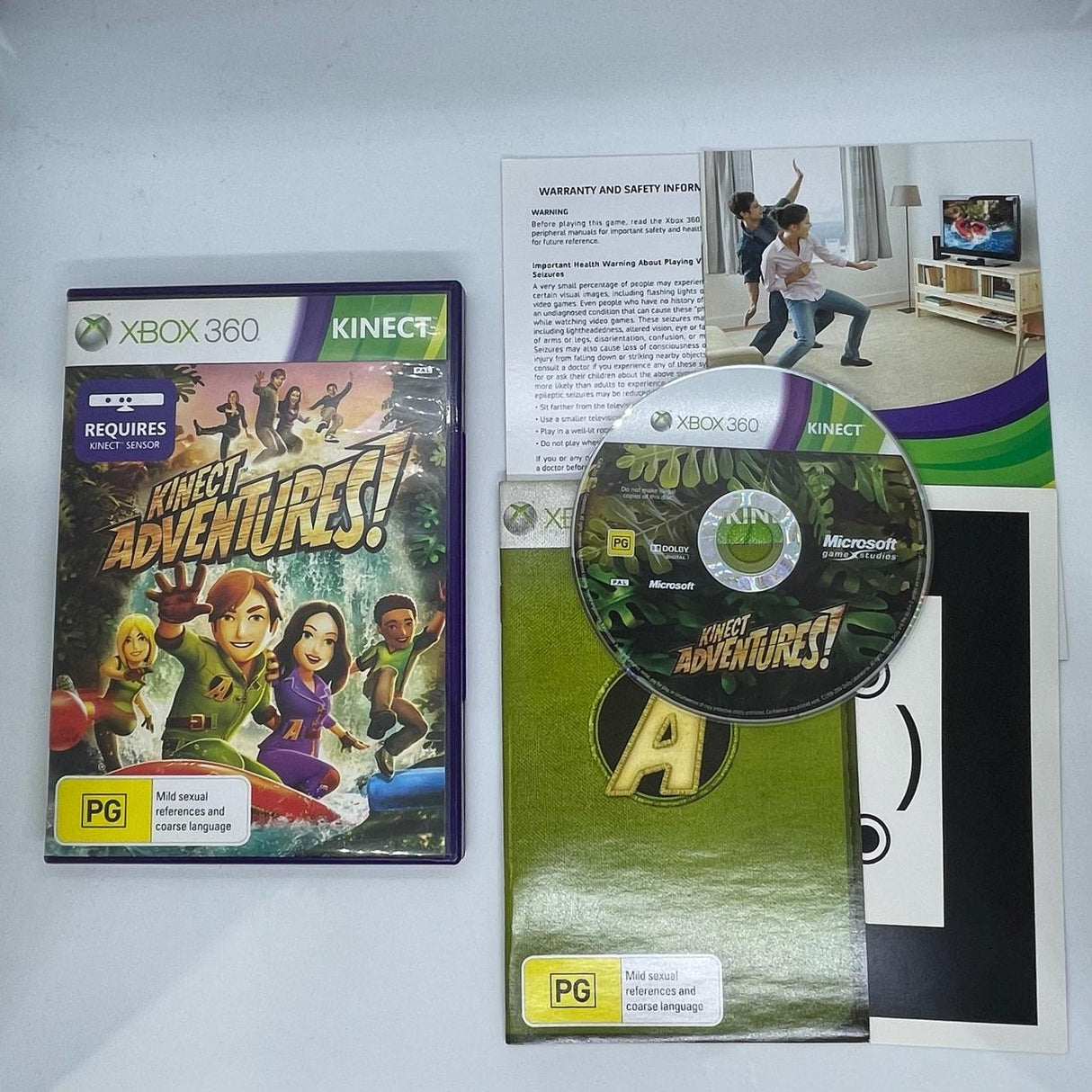 Kinect Adventures Xbox 360 Game + Manual PAL