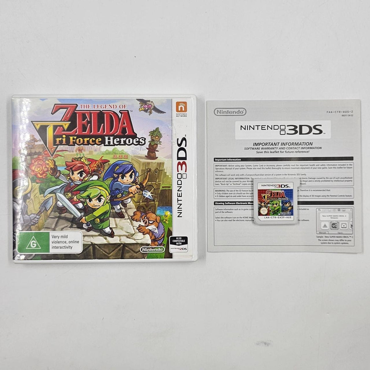 The Legend of Zelda Tri Force Heroes Nintendo 3DS Game + Manual PAL 9JE4 - Trippy Trades 