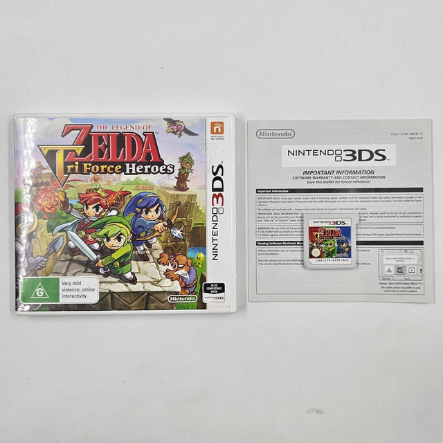 The Legend of Zelda Tri Force Heroes Nintendo 3DS Game + Manual PAL 9JE4 - Trippy Trades 