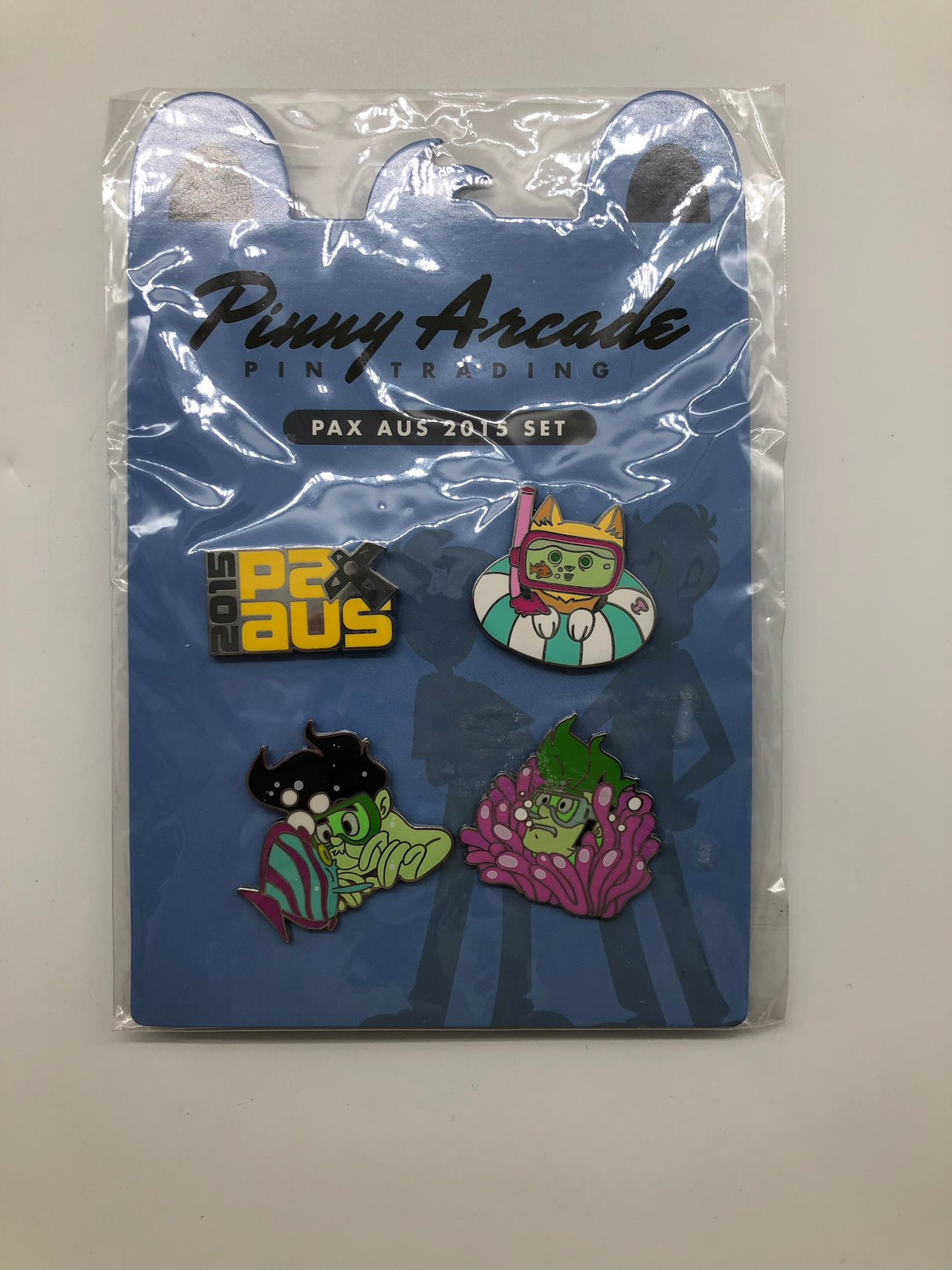 Pinny Arcade Pax Aus 2015 Pin Set Sealed 28A4 - Trippy Trades 