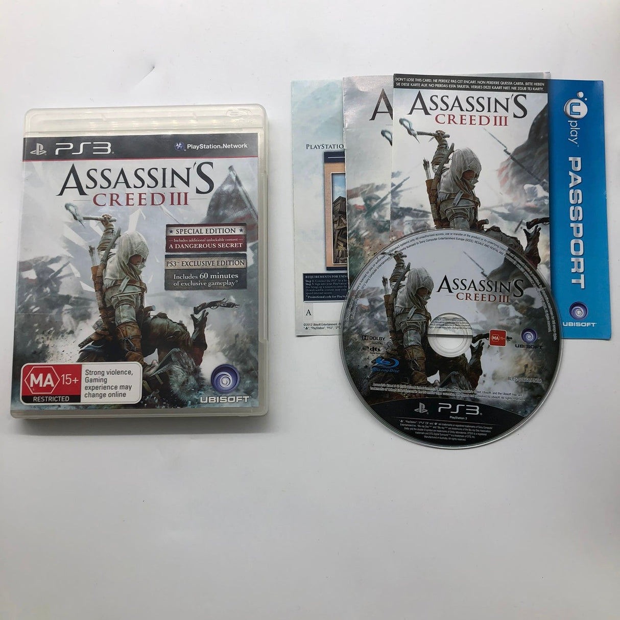 Assassins Creed III 3 PS3 Playstation 3 Game + Manual PAL