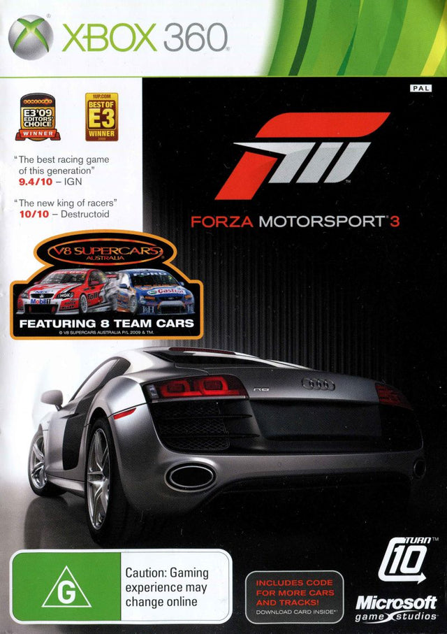 Forza Motorsport 3 Xbox 360 Game PAL Microsoft Xbox 360 Game