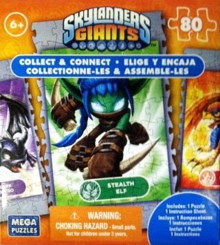 Skylanders Giants 80 piece Stealth Elf Collect & Connect Puzzle