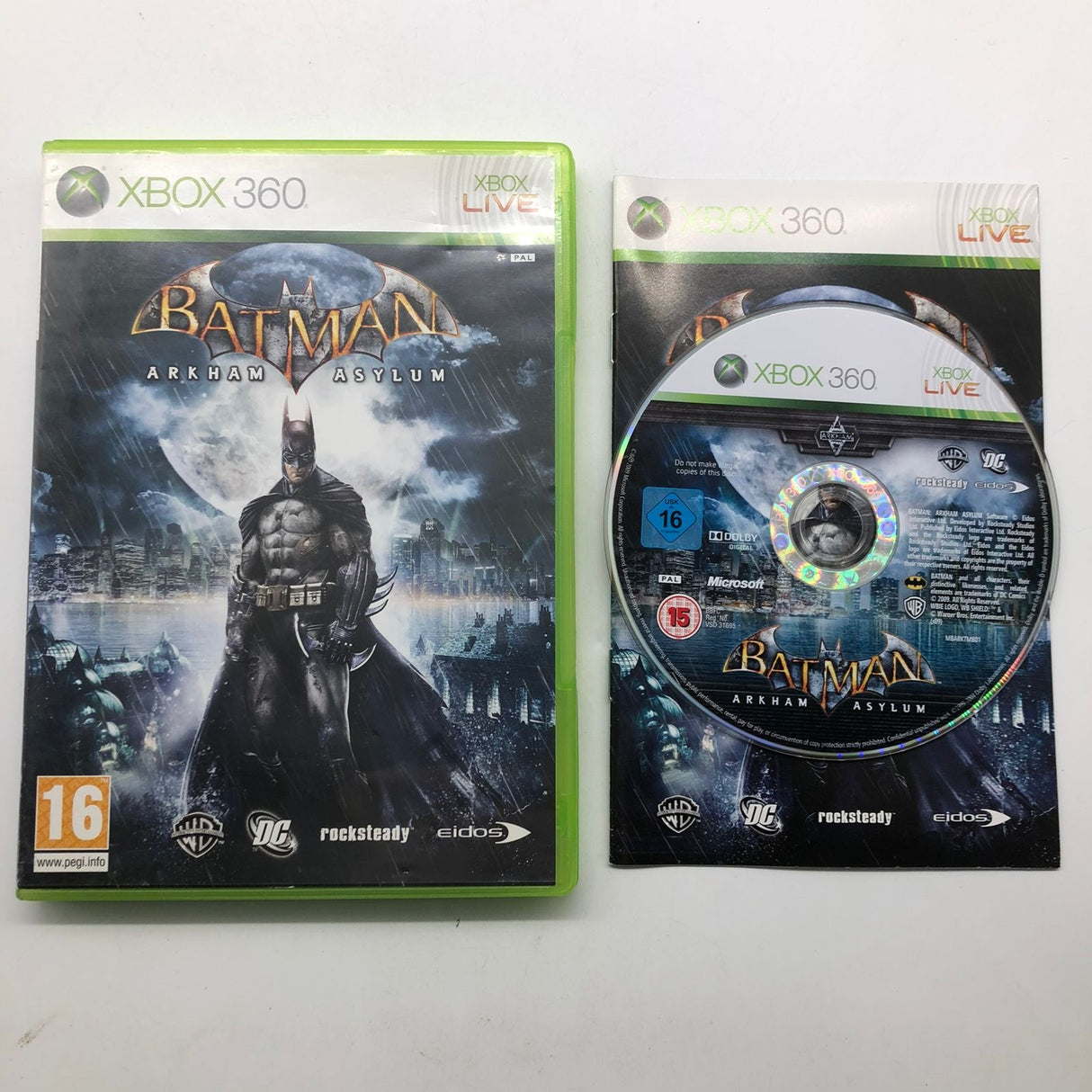 Batman Arkham Asylum Xbox 360 Game + Manual PAL 25AU4