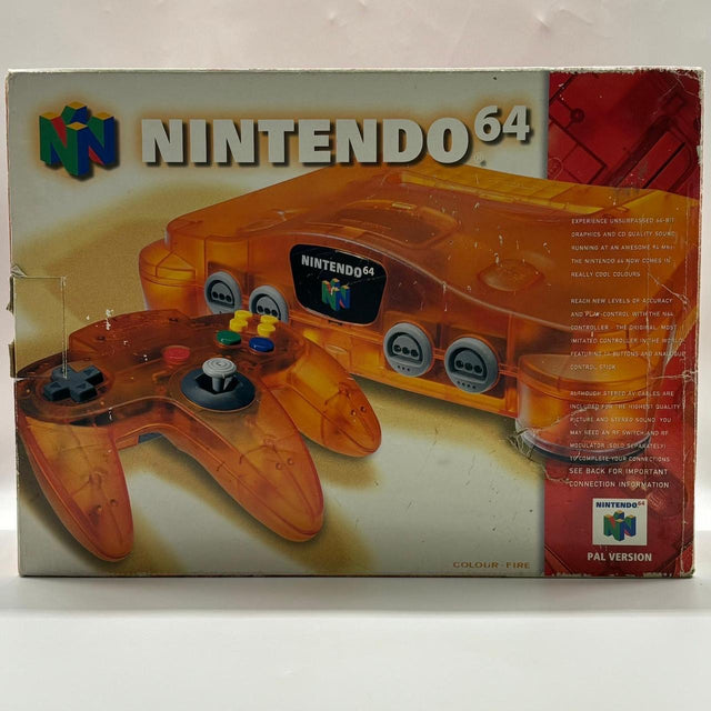 Nintendo 64 N64 Funtastic Orange Console + Orange Controller Boxed PAL 16JE4 - Trippy Trades 