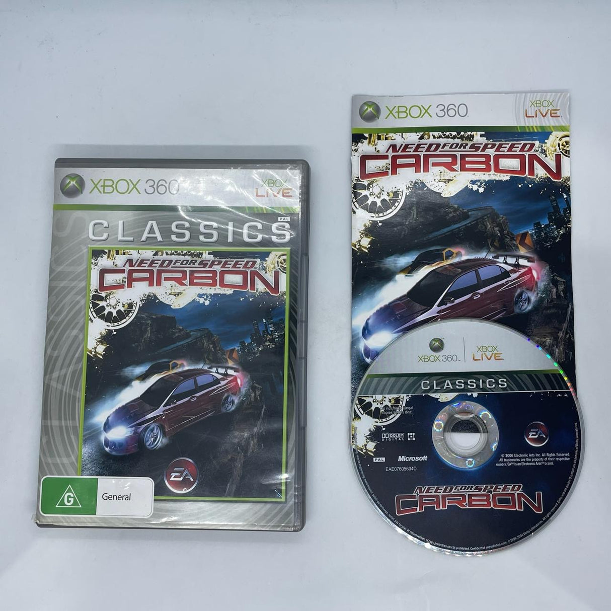 Need For Speed Carbon Xbox 360 Game + Manual PAL