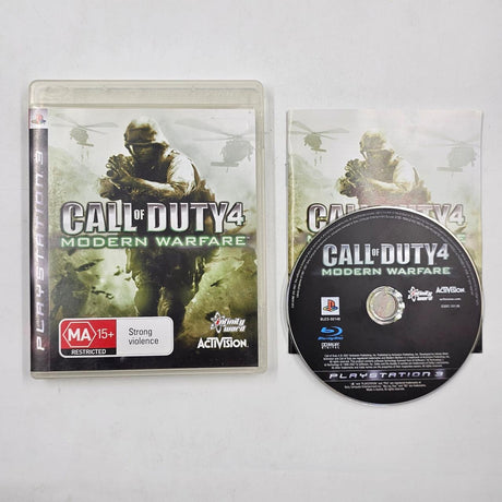 CALL OF DUTY 4 MODERN WARFARE PS3 Playstation 3 Game + Manual 9JE4 - Trippy Trades 