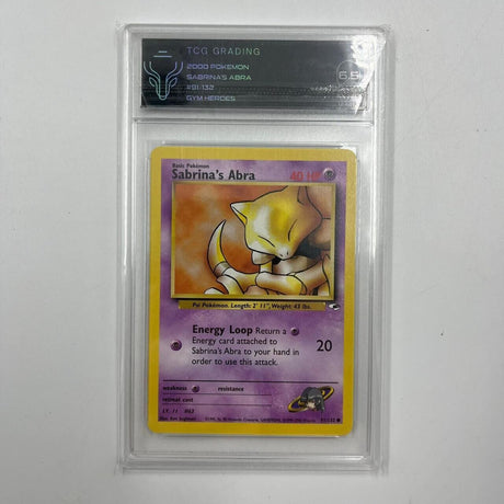 Sabrina's Abra Pokemon Card 91/132 Gym Heroes Graded TCG 6.5 - Trippy Trades 