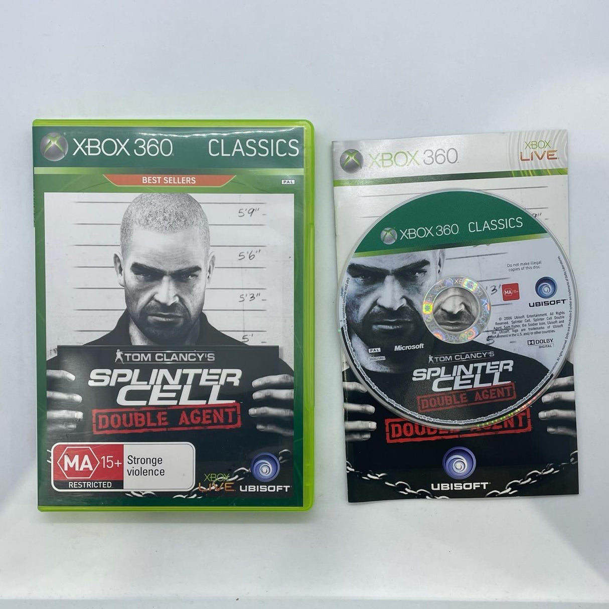 Splinter Cell Double Agent Xbox 360 Game + Manual PAL