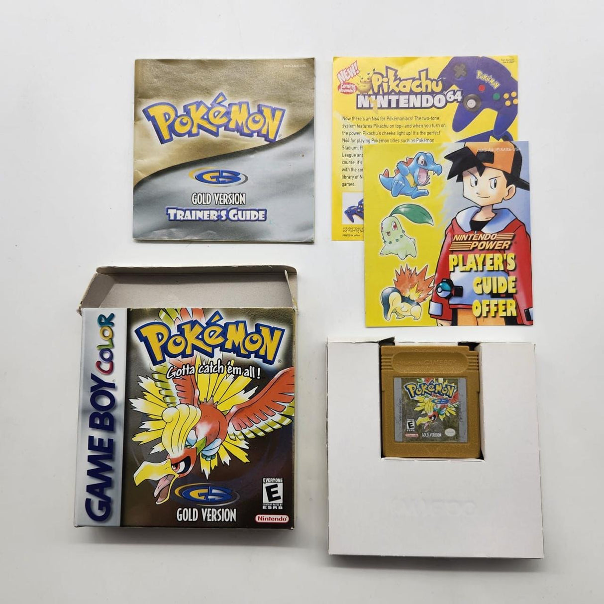 Pokemon Gold Version Nintendo Gameboy Color / Colour Game Boxed Complete 01S4