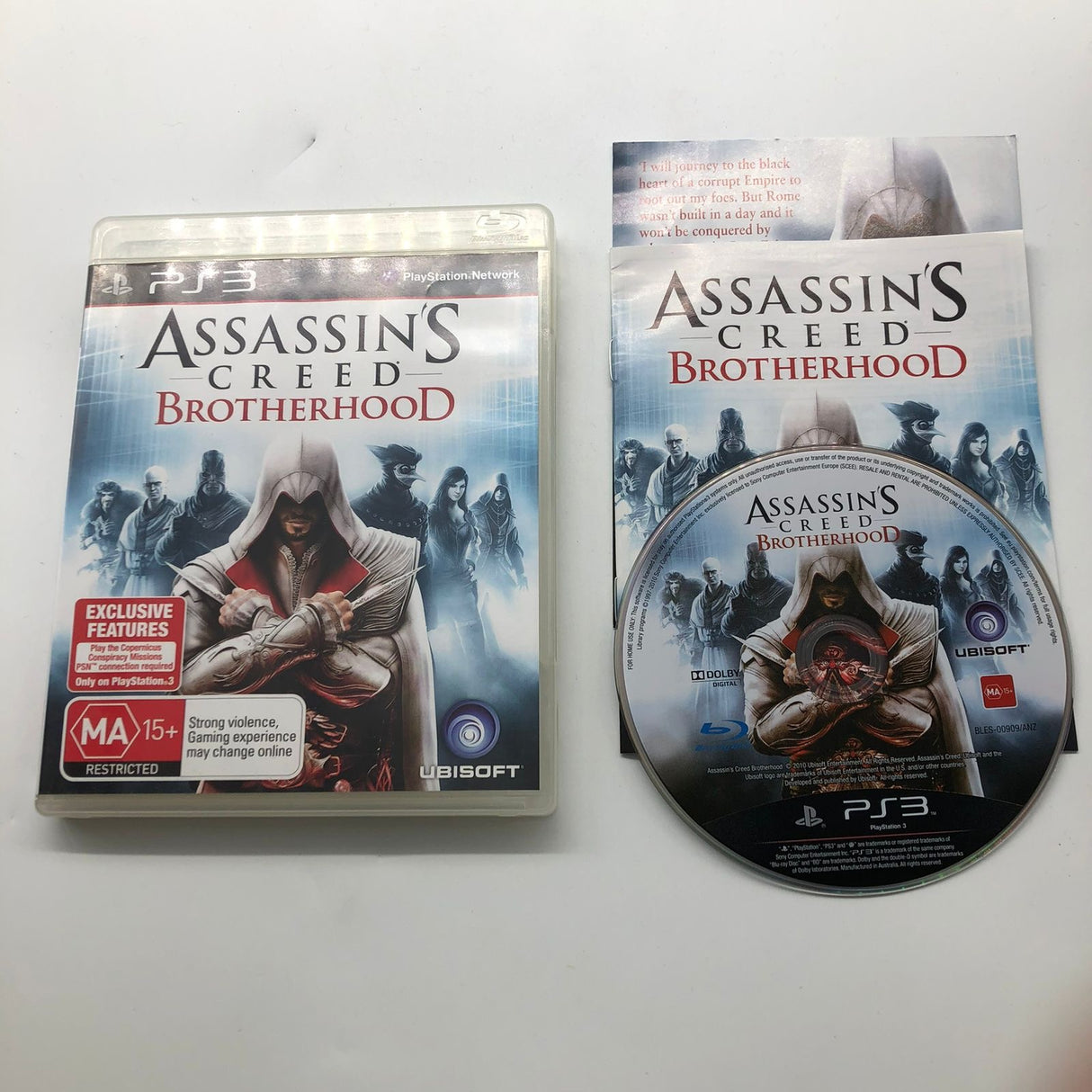 Assassins Creed Brotherhood PS3 Playstation 3 Game + Manual