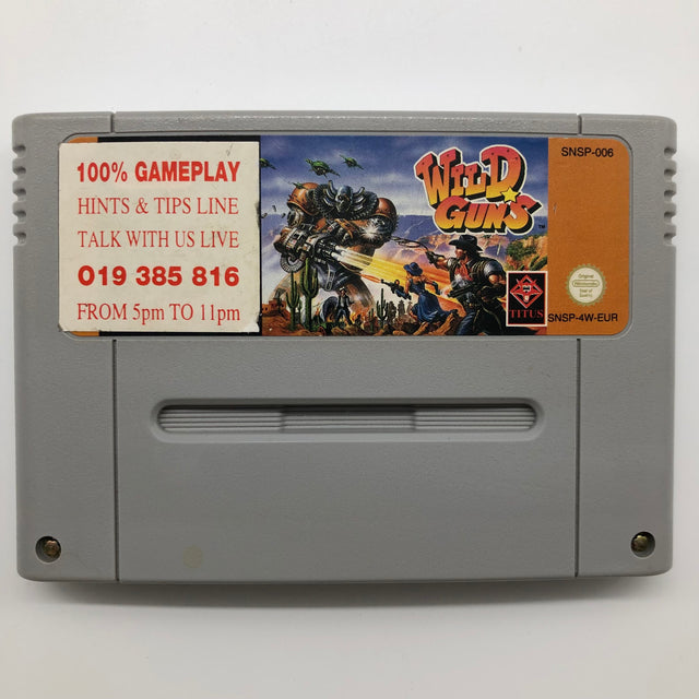 Wild Guns Super Nintendo SNES Game Cartridge PAL 9JE4 - Trippy Trades 