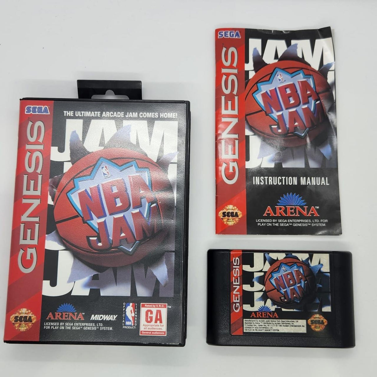 NBA Jam Sega Mega Drive Game + Manual PAL