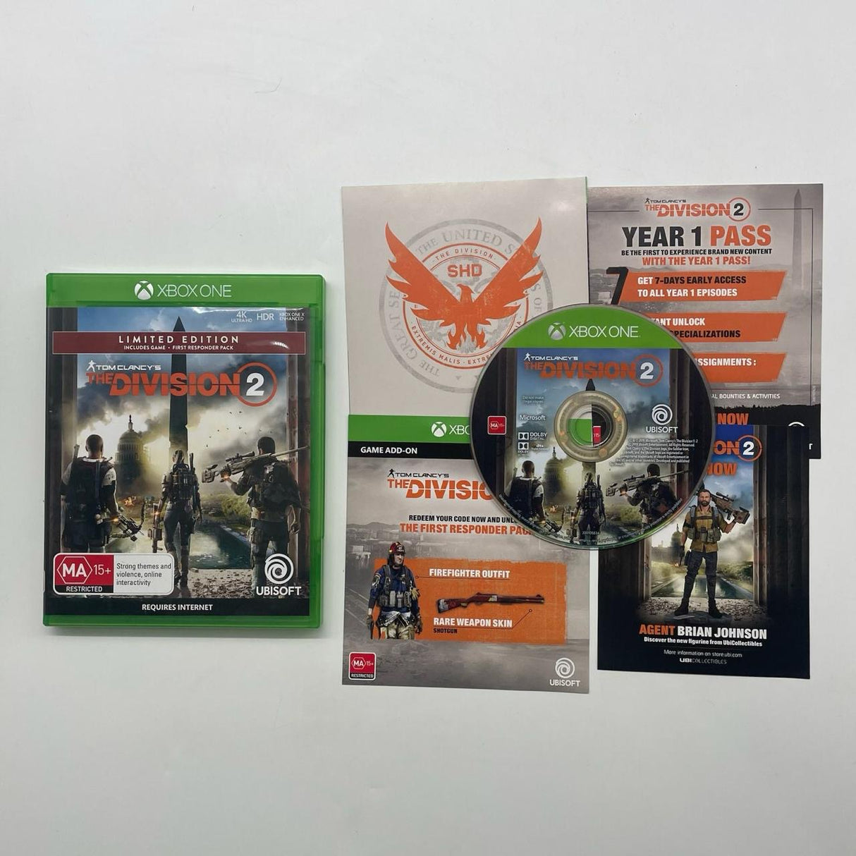 Tom Clancy's Division 2 Limited Edition Xbox one Game + Manual PAL