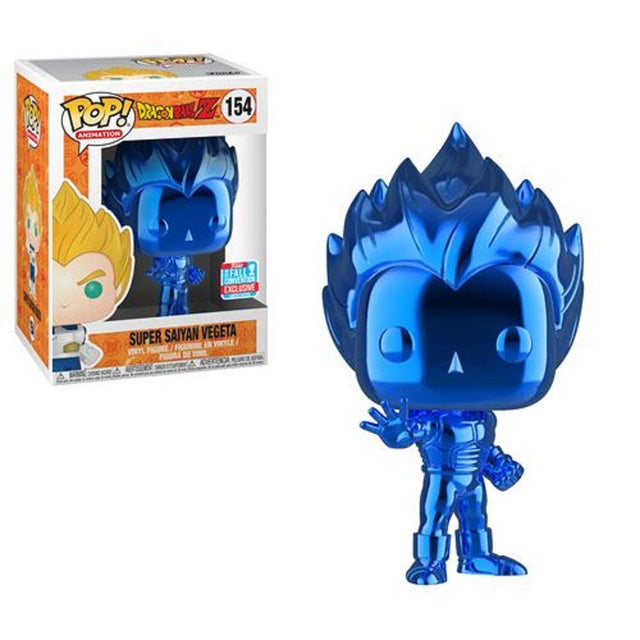 Dragon Ball Z Super Saiyan Vegeta Blue Chrome #154 Funko Pop Vinyl Figure - Trippy Trades 