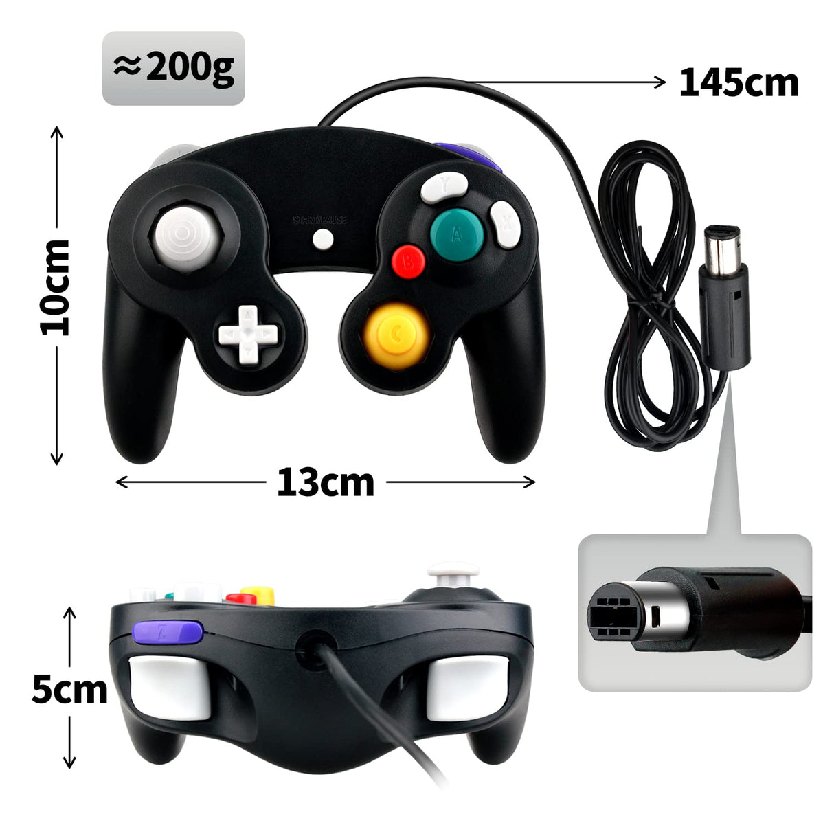 GameCube Controller For Nintendo Wii GC NGC Premium Dual Shock Gamepad