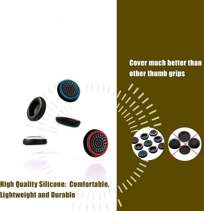 Analog/Joystick Thumb Grips for PS5, PS4, Xbox One, Xbox X/S - 8 Pieces