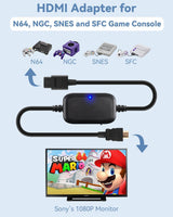 SNES, N64 64, Gamecube HDTV HDMI Upscaler Cable for Nintendo console (2M/6.6ft)