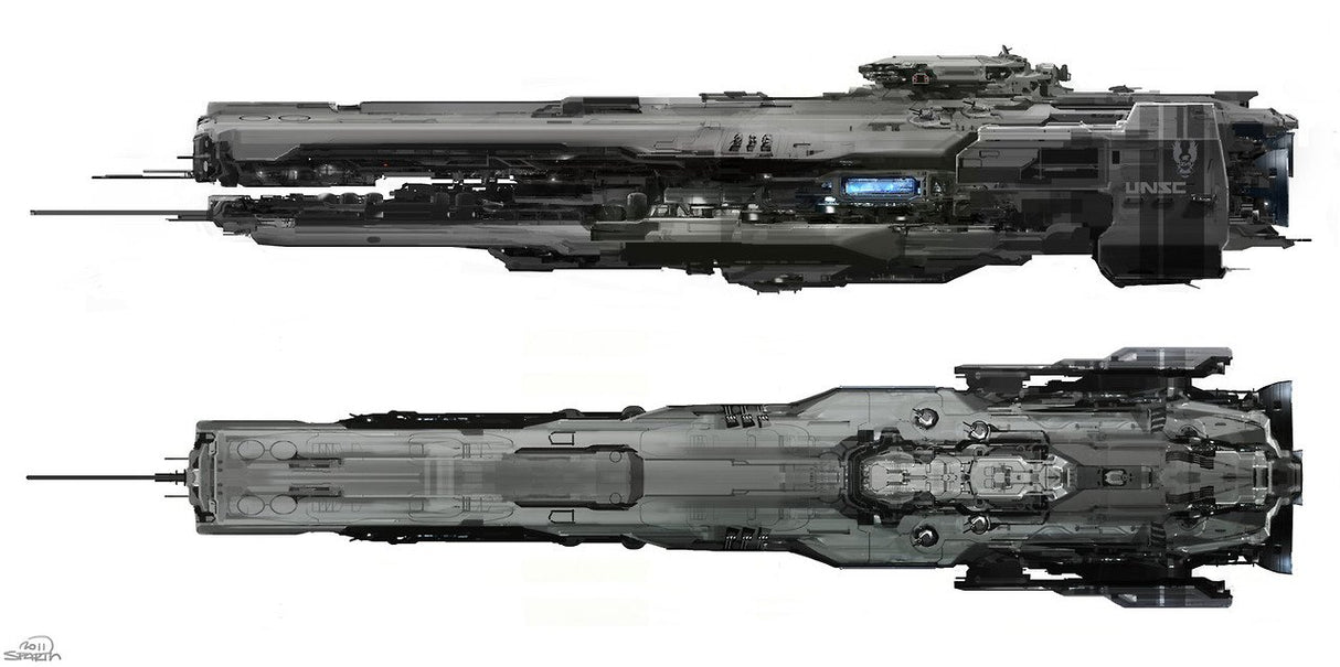 Halo Unsc Infinity 9 Inch Ship Replica Figure