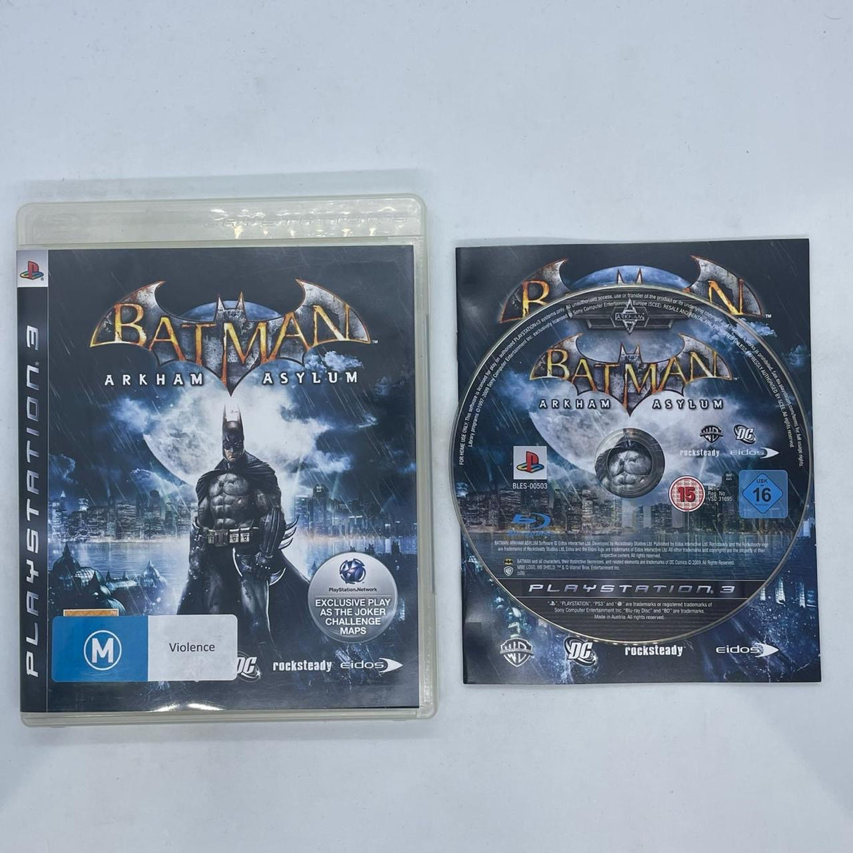 Batman Arkham Asylum PS3 Playstation 3 Game + Manual