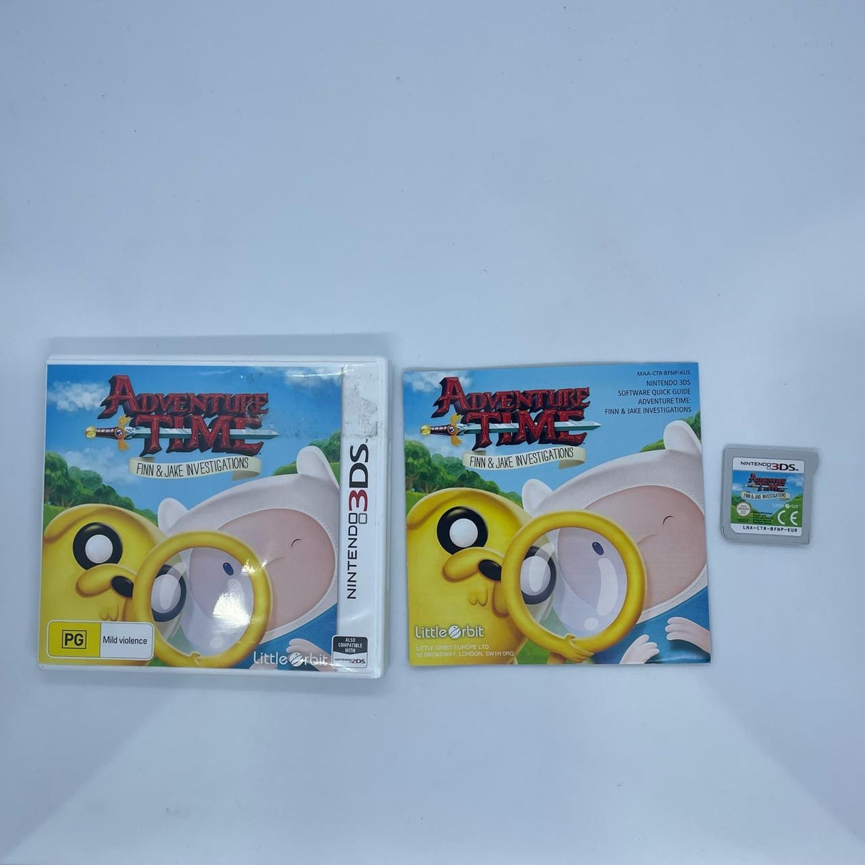 Adventure Time Finn & Jake Investigations Nintendo 3DS Game + Manual PAL