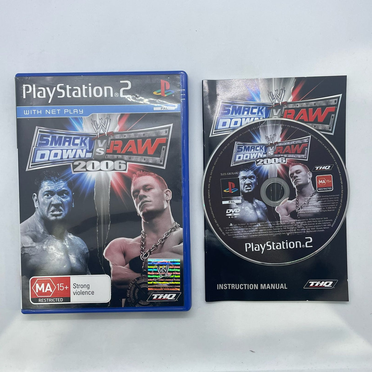 WWE Smackdown VS Raw 2006 PS2 Playstation 2 Game + Manual PAL