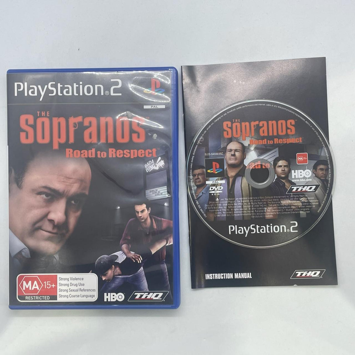 The Sopranos Road to Respect PS2 Playstation 2 Game + Manual PAL