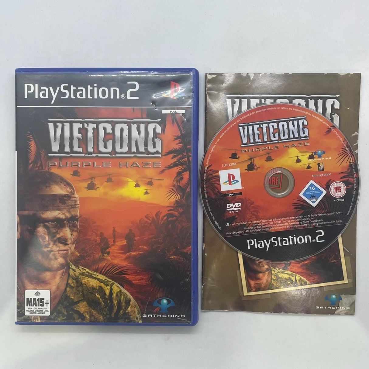 Vietcong Purple Haze PS2 Playstation 2 Game + Manual PAL