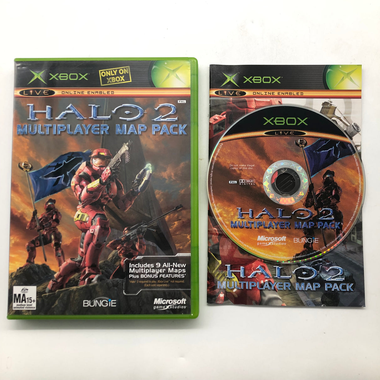 Halo 2 Multiplayer Map Pack Xbox Original Game + Manual PAL