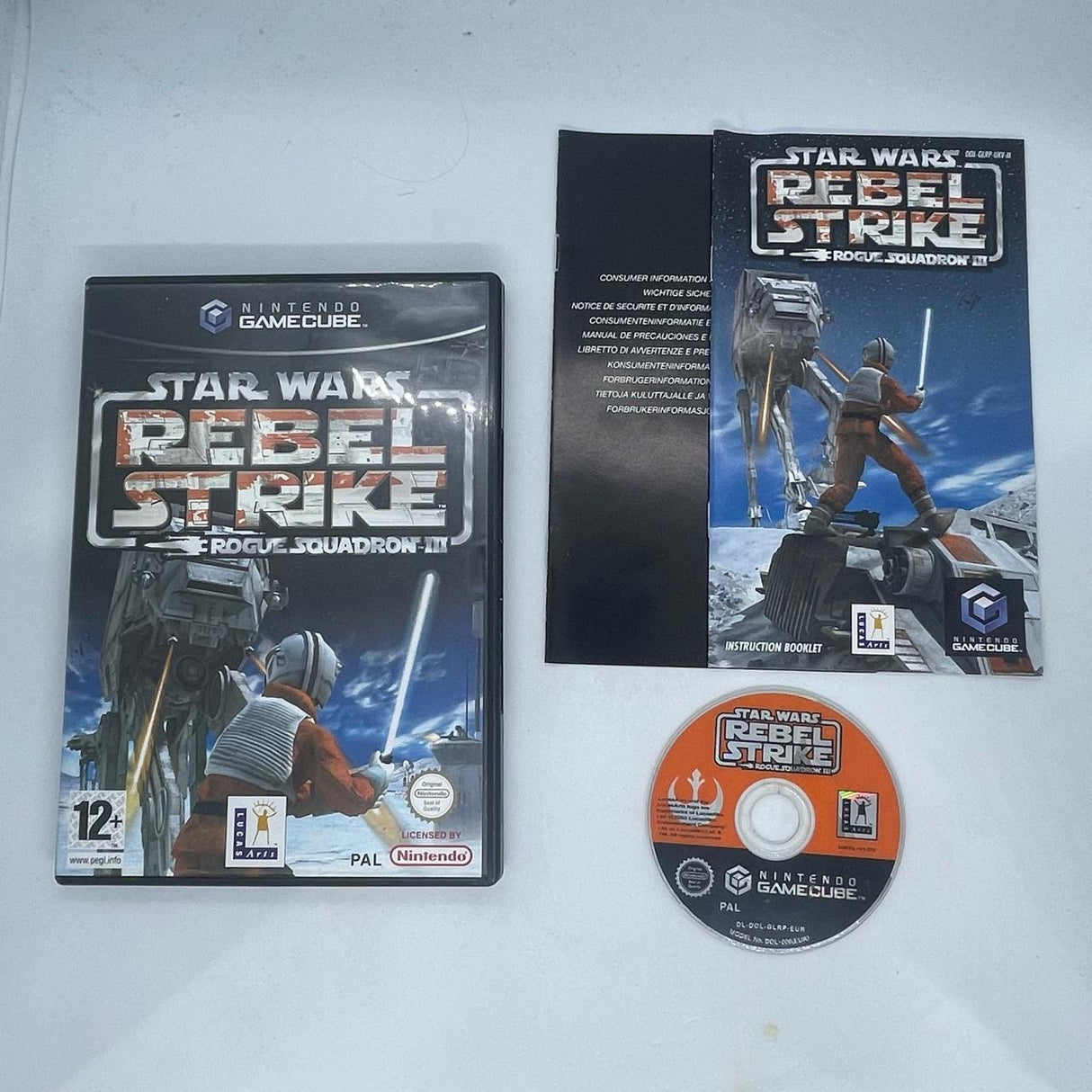 Star Wars Rebel Strike Rogue Squadron III Nintendo Gamecube Game + Manual PAL