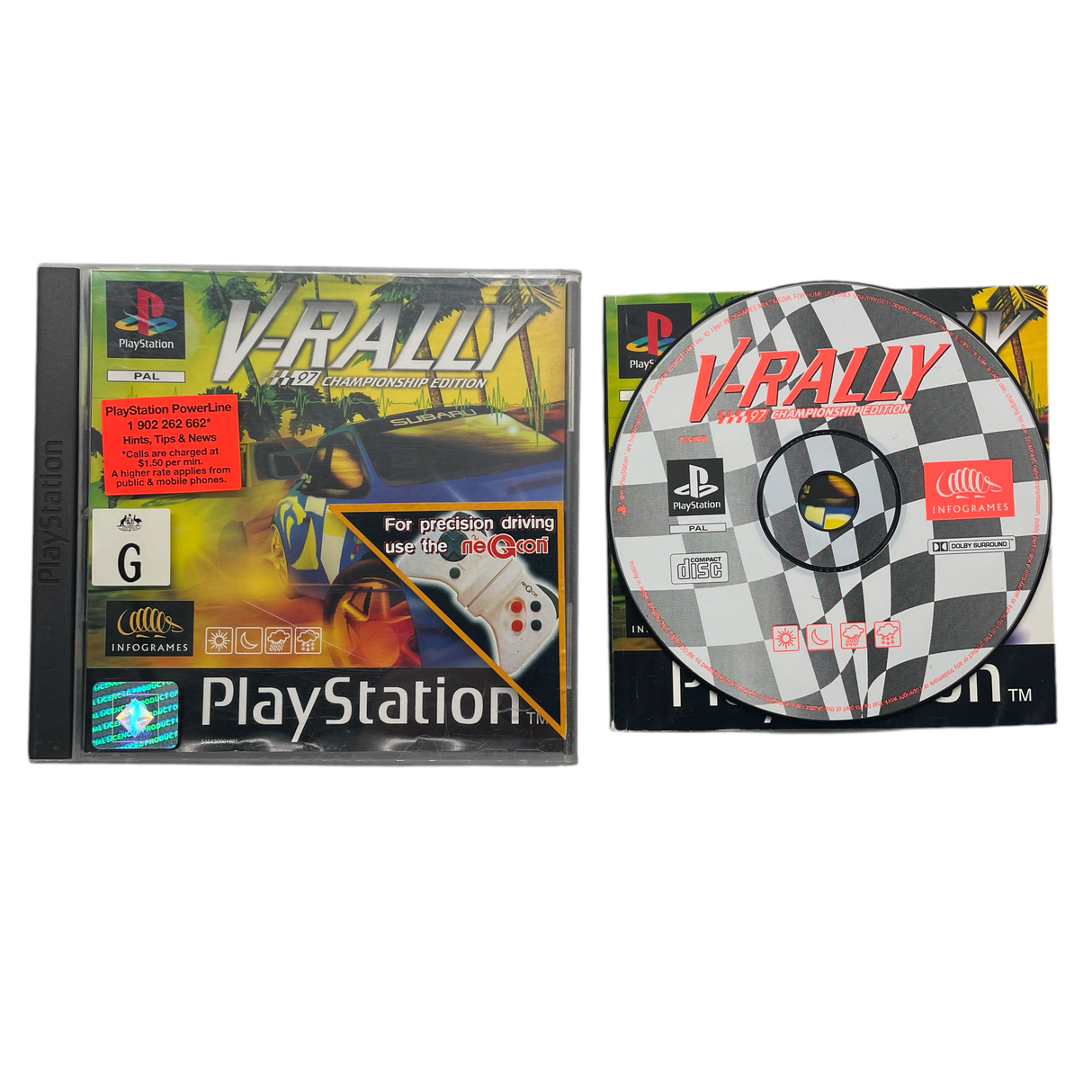 V-Rally 97 Championship Edition PlayStation 1 PS1 Game + Manual PAL