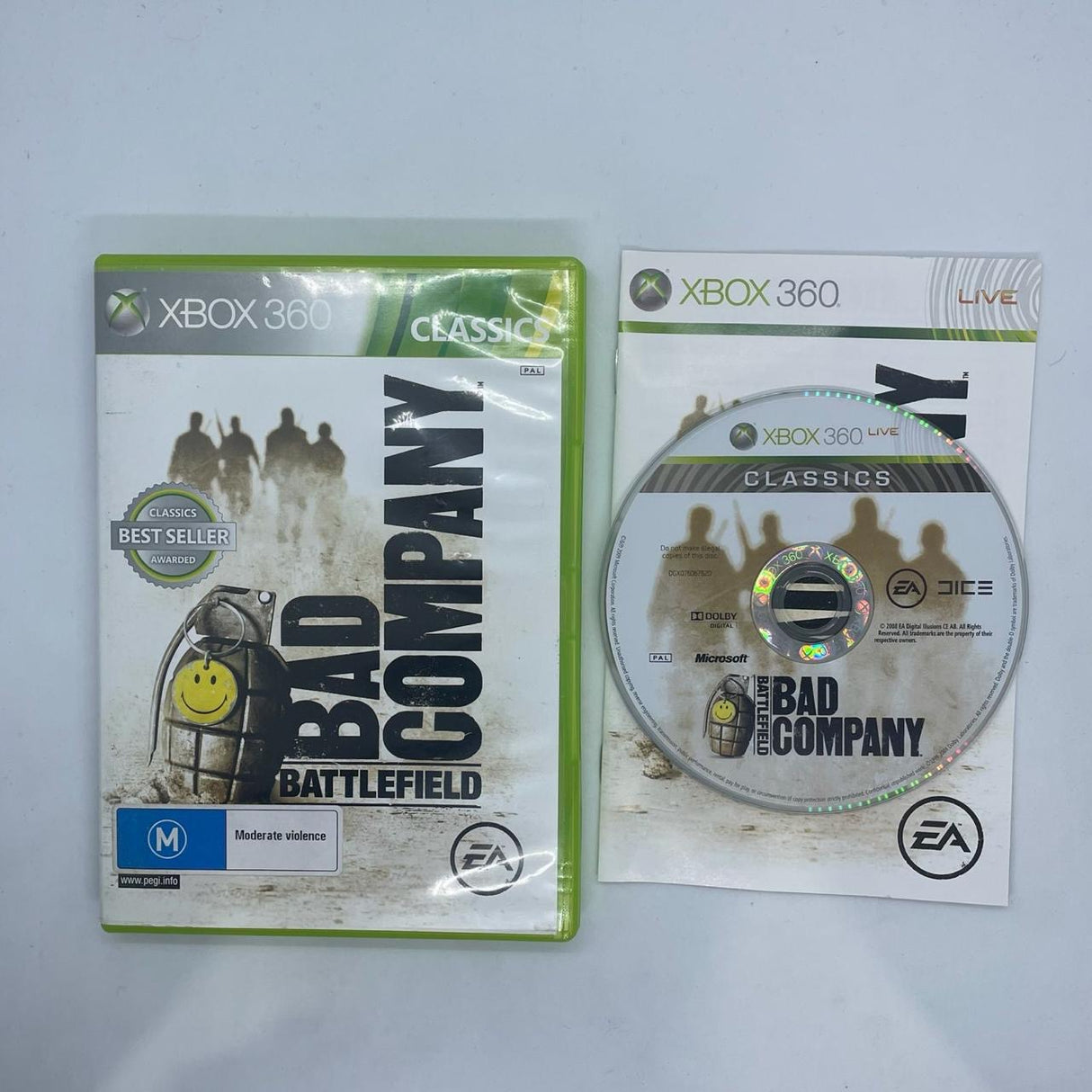 Battlefield Bad Company Xbox 360 Game + Manual PAL