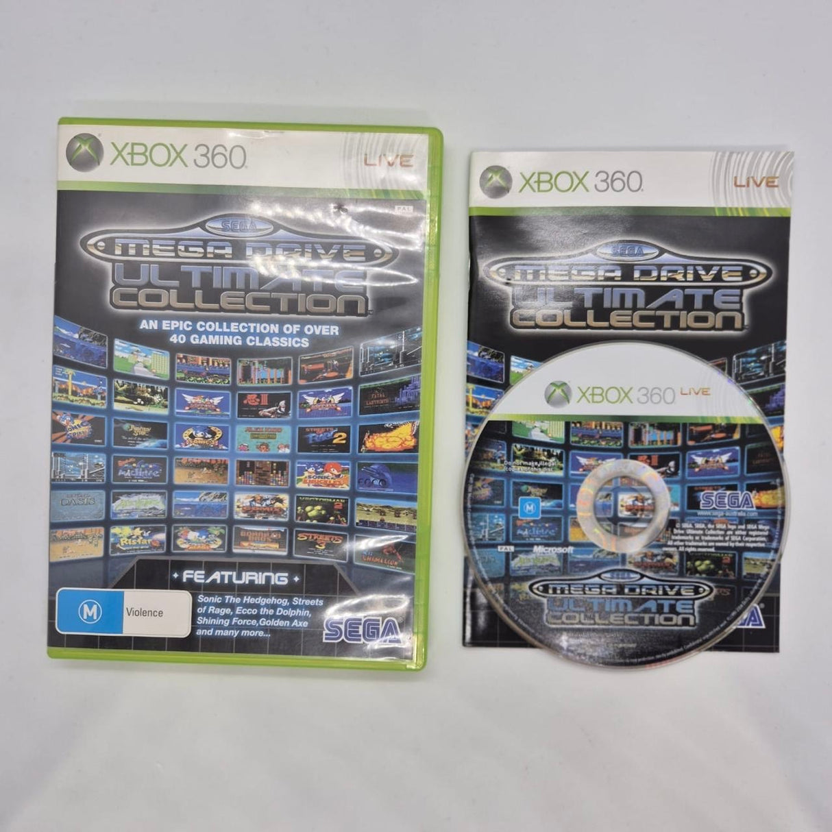 Sega Mega Drive Ultimate Collection Xbox 360 Game + Manual PAL