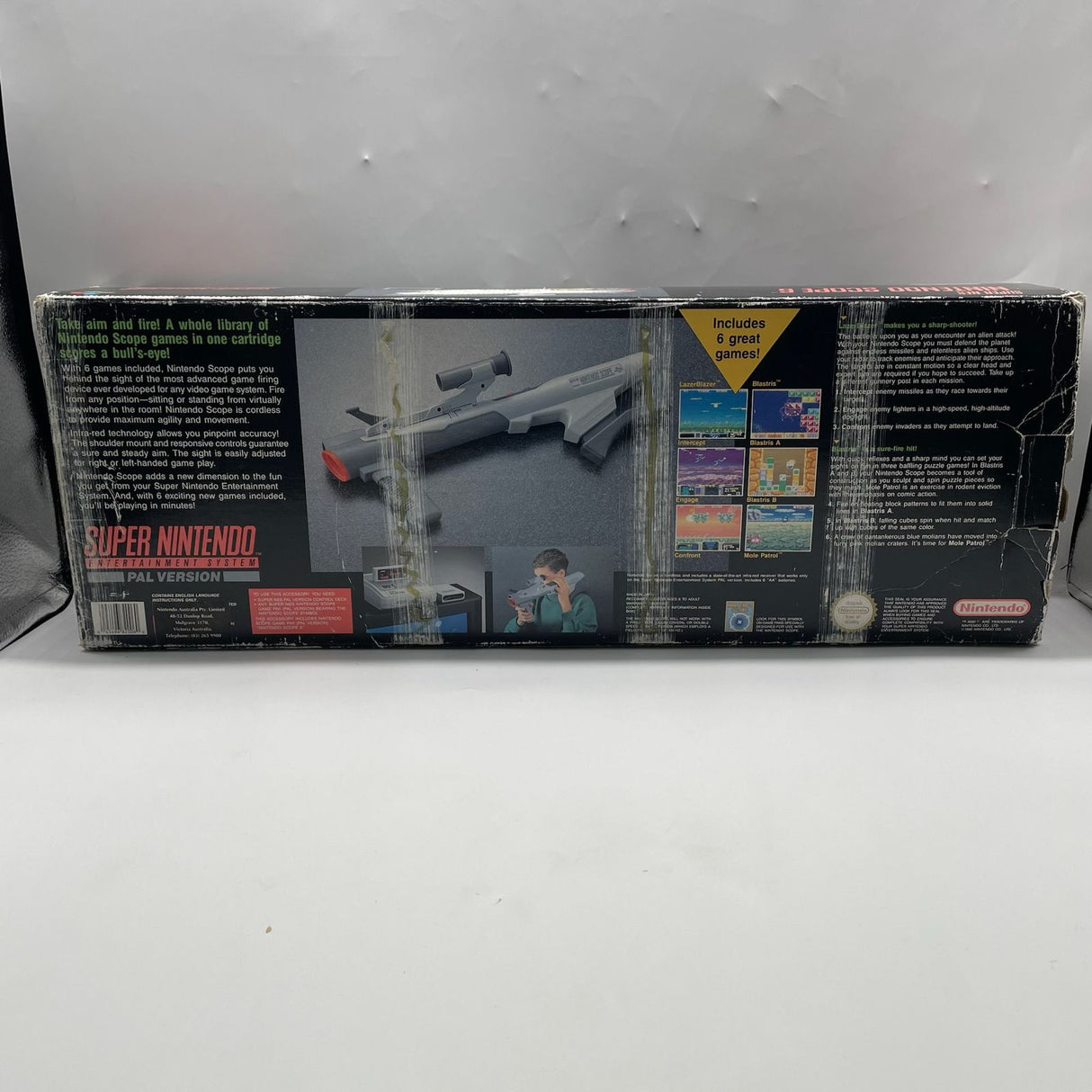 Super Nintendo SNES Scope 6 + Game Boxed