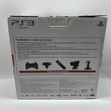 PS3 Playstation 3 Console Slim Black 120GB Controller + Cables Boxed