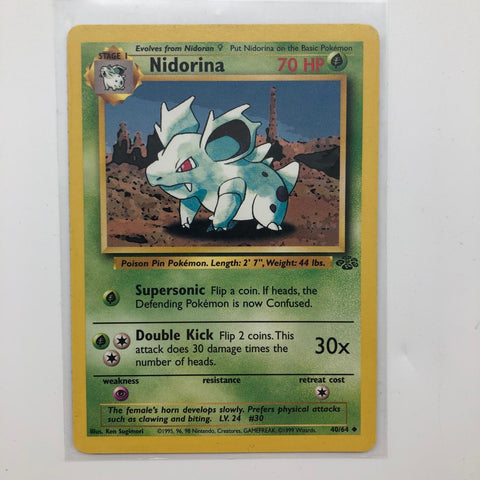 Nidorina Pokemon Card 40/64 Jungle Set 28A4