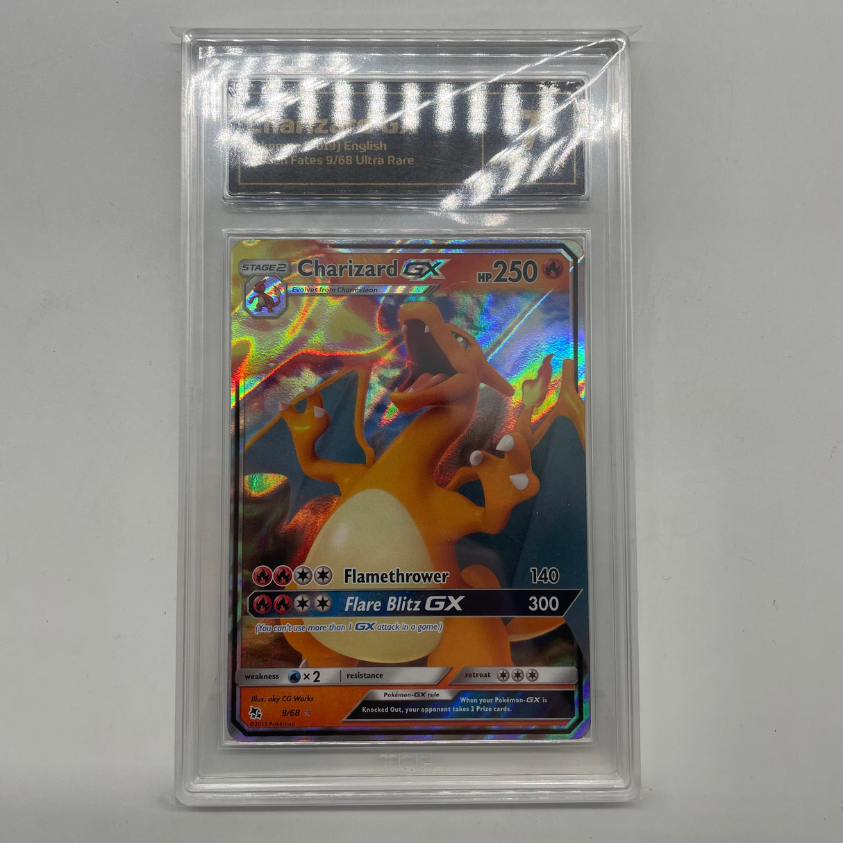 Charizard GX TCG 7 Excellent Pokémon Card Graded 2019 Hidden Fates Ultra Rare