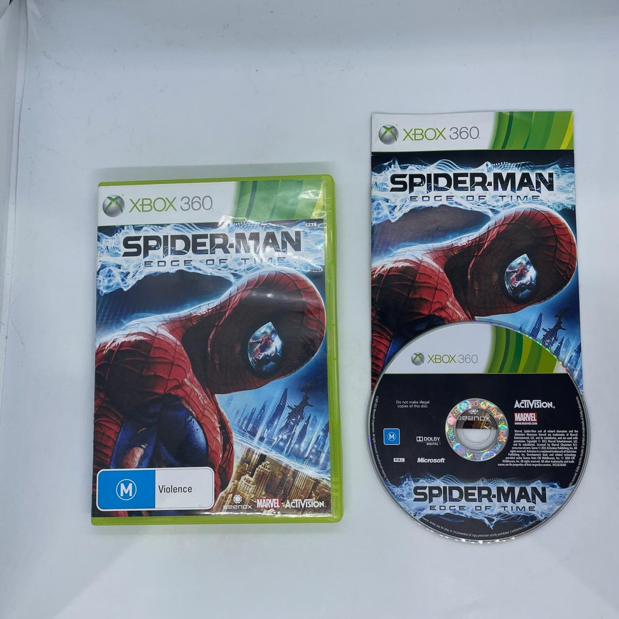 Spider-Man Edge of Time Xbox 360 Game + Manual PAL