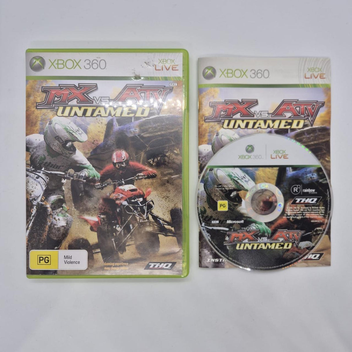 MX Vs ATV Untamed Xbox 360 Game + Manual PAL